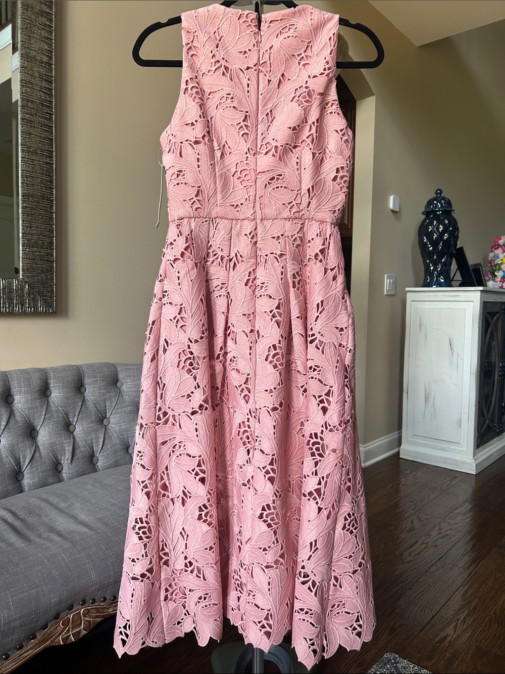 Antonio Melani Quinta Dress Pink Floral Lace Midi Dress NWT Size 2 - Picture 6 of 10